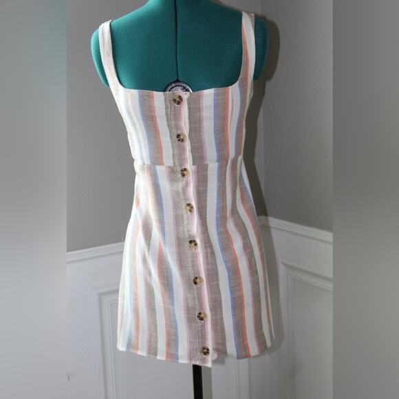 Show Me Your Mumu Cora Linen Dress 
Shorebert  Stripe Mini Women’s Small - Picture 4 of 10